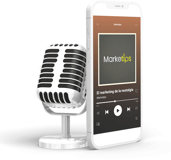 mockup del podcast marketips